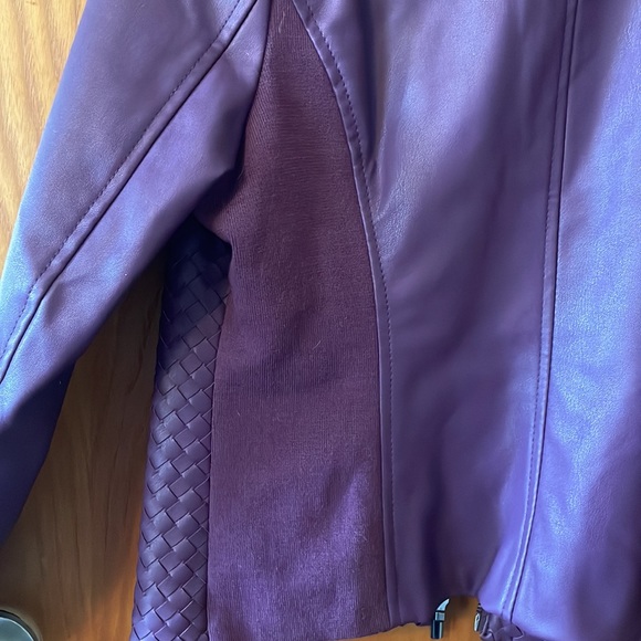 Purple Colleen Lopez Faux Leather Jacket - Picture 4 of 4